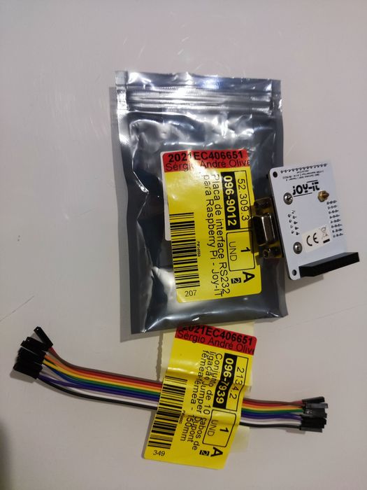 Placa de interface RS232 para RPI + 10 cabos  de 150mm