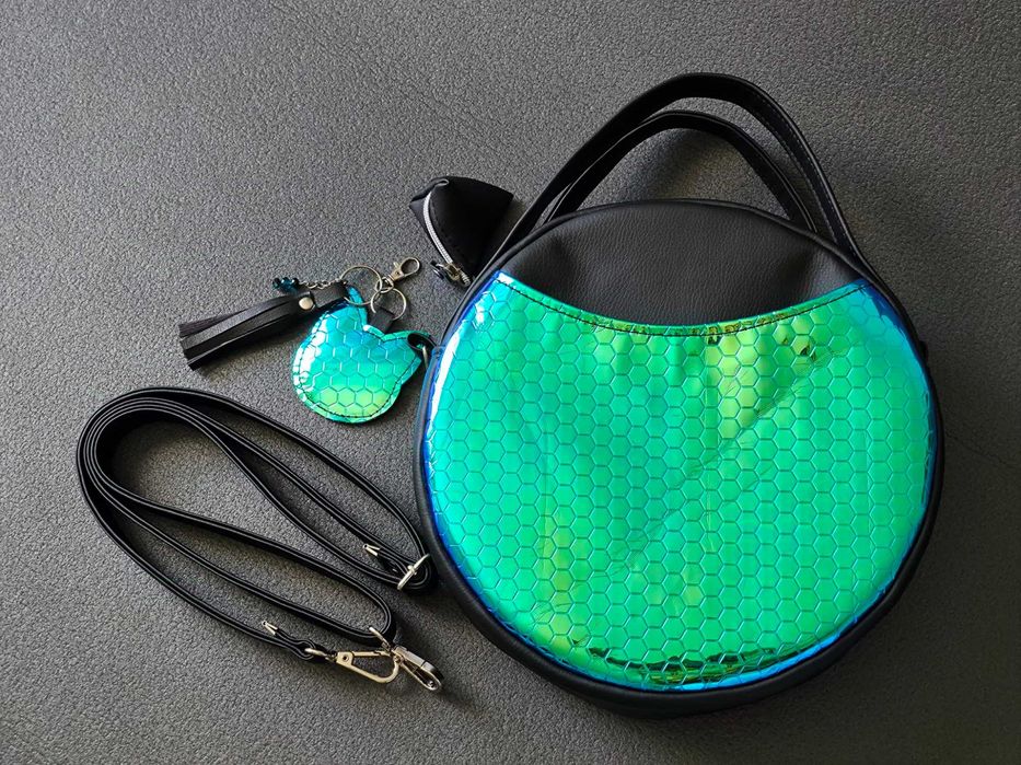 Okrągła torebka, okrąglak, hand made