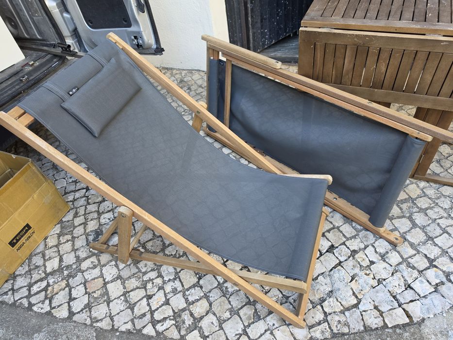 Espreguiçadeiras dobraveis Par