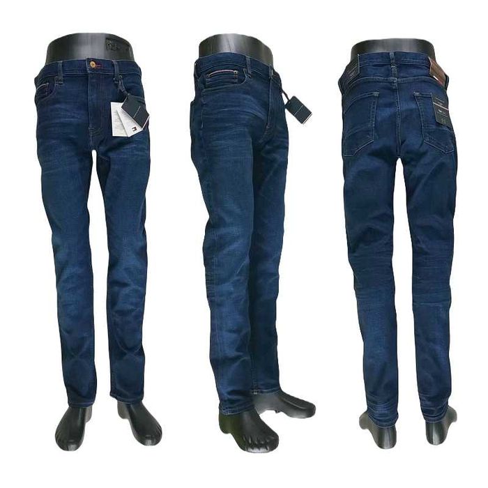 Nowe męskie jeansy Tommy Hilfiger Houston -Slim Taper ciemne oryg. rozmiar W30/L34