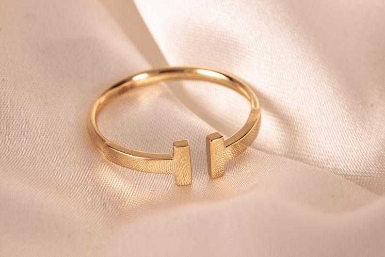 Кольцо женское Tiffany из желтого золота