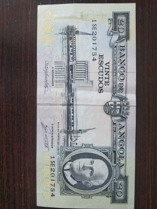 20 Escudos de Angola (emissão de 10 de Junho de 1962)