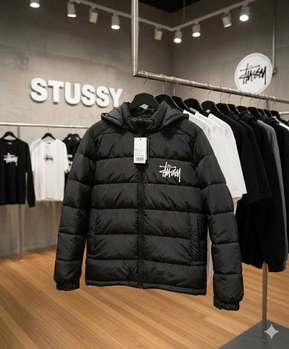 Новый Пуховик Stussy Черный ( ХС С М Л ХЛ )