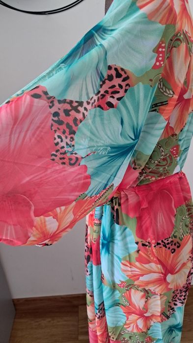 Kimono pareo plażowe maxi nowe