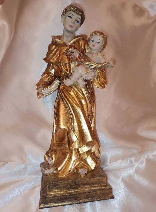 Santo António 32cm   Folha de ouro
