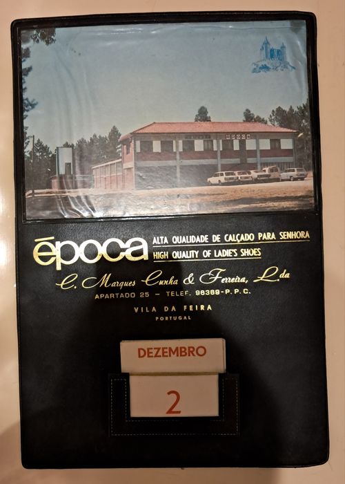 Calendário manual da fábrica de calçado "Época" Vila da Feira.