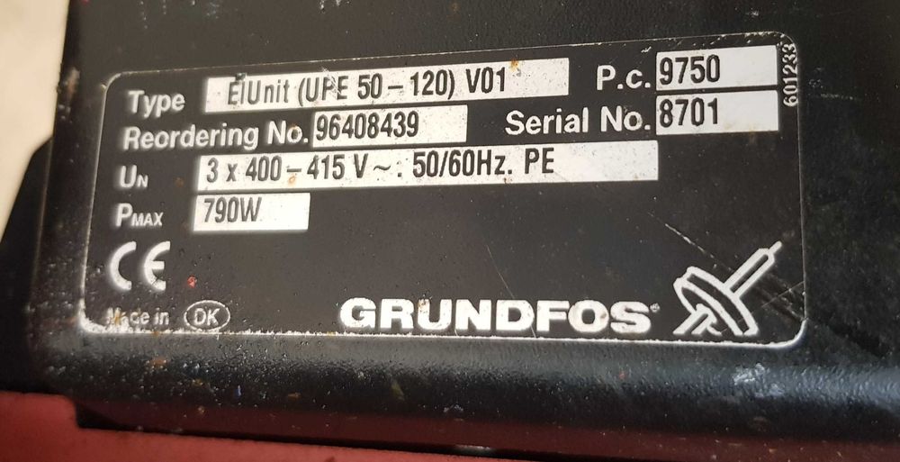 GRUNDFOS Sterownik Pompa UPE 50-120 F 400-415V 50Hz Oryginał