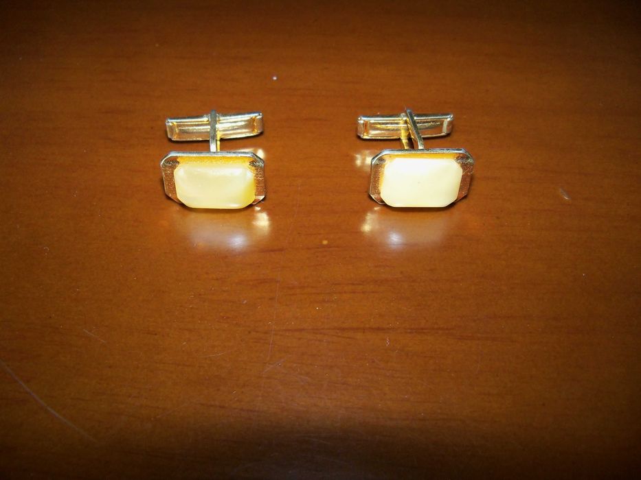 Запонки СССР с натуральным камнем