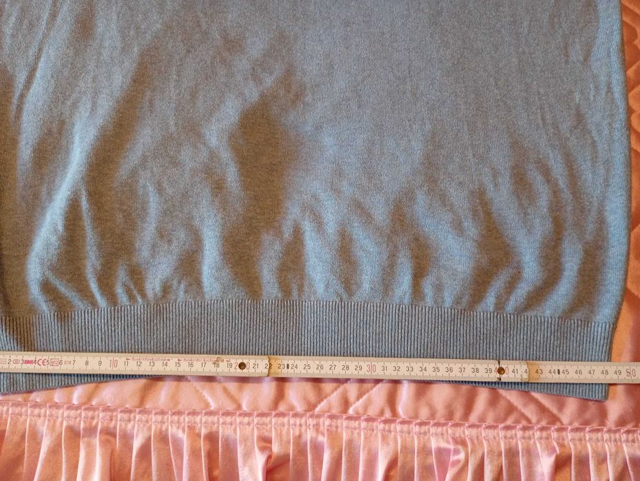 Sweter męski bawełna 100% niebiesko- błękitny