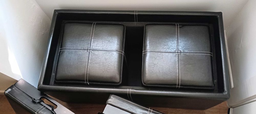 Banco Baú Multiuso em Couro Sintético - Como Novo