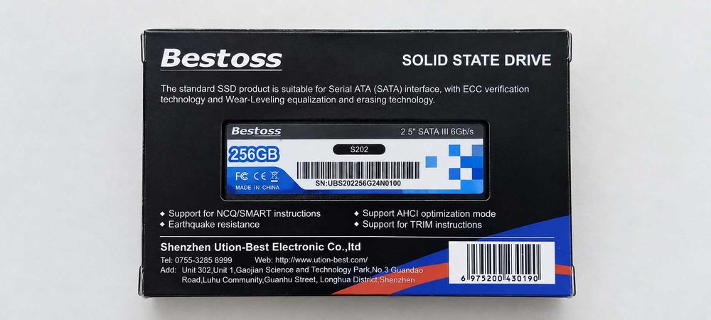 SSD M.2 NGFF 256GB Bestoss S202 SATA