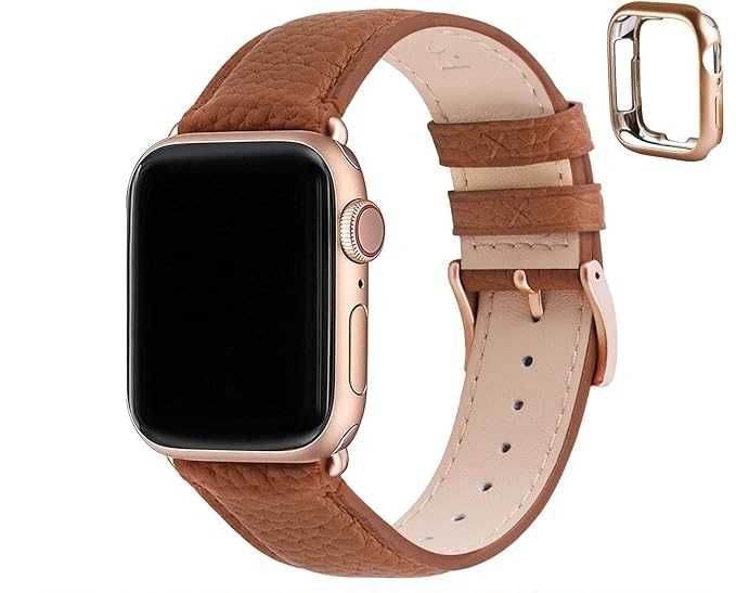 Fullmosa pasek skórzany Apple Watch SE 9/8/7/6/5/4/3 38/40/41 mm etui