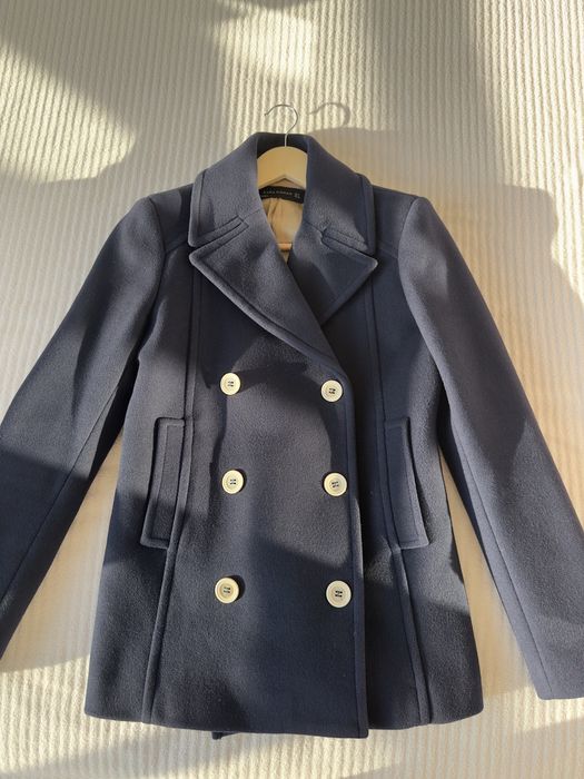 ZARA granatowy plaszczyk 36 Marocco