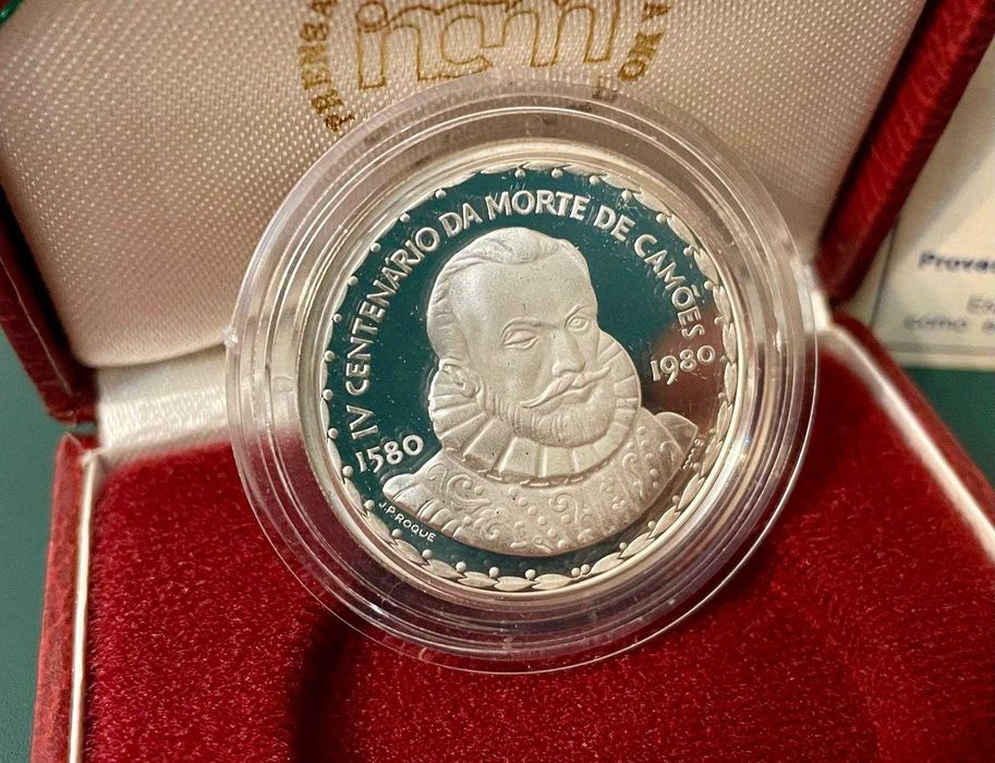 Moeda comemorativa em prata do IV Centenário da Morte de Camões