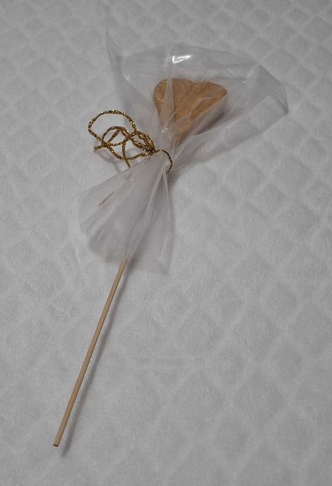Praca plastyczna, Złote serce, ozdoba, 4,5x27cm (Handmade)