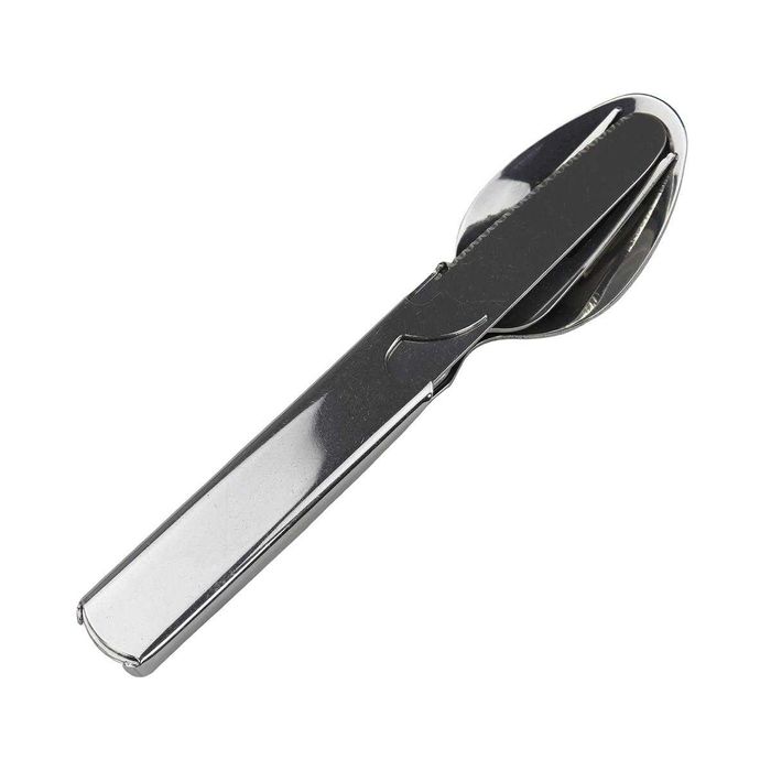 2 x Niezbędnik wojskowy metalowy turystyczne sztućce CAMO 2 sztuki