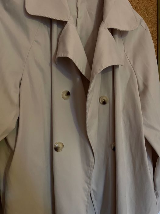 Gabardine/Trench coat XL - creme/bege