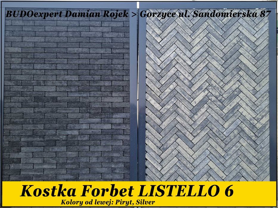 Kostka brukowa Partenon 6 Tytan Tiramisu Piryt palisady obrzeża Forbet