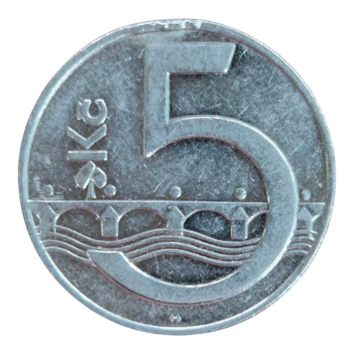 República Checa. Moeda 5 coroas 1993