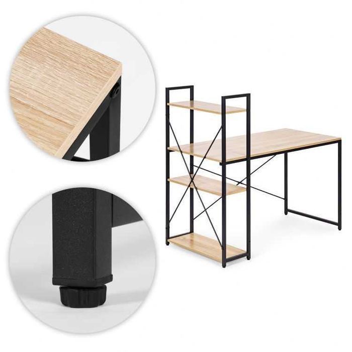 NOWE Biurko Gamingowe Metalowe Komputerowe Meble Biurowe FV