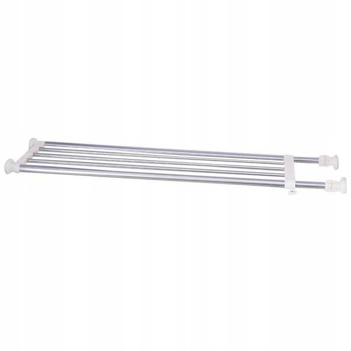 PÓŁKA DO PRZEDPOKOJU TELESKOPOWA ALUMINIOWA BIAŁA 50X80 CM
