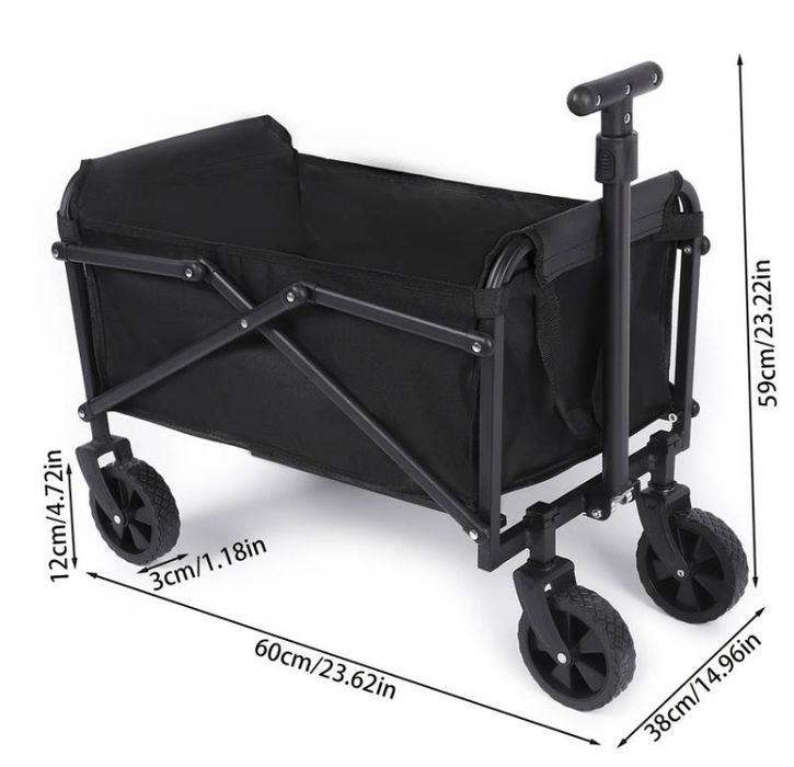 Kompaktowy składany wózek transportowy ogrodowy plażowy