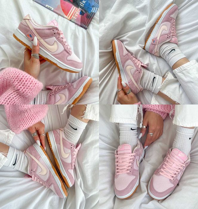 Женские кроссовки Nike Dunk Low Teddy Bear Pink 36-41 Новинка Сезона!