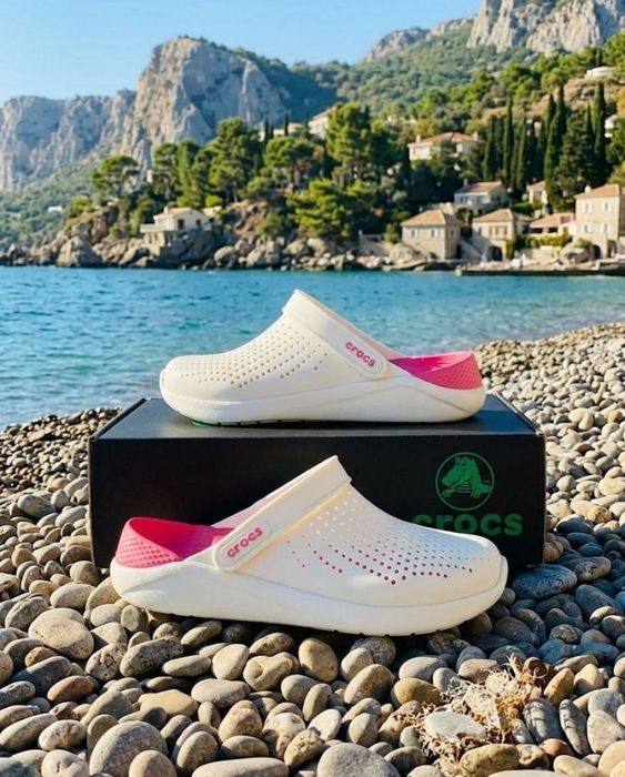 Жіночі шльопанці сабо Crocs lite ride/білі жіночі крокси