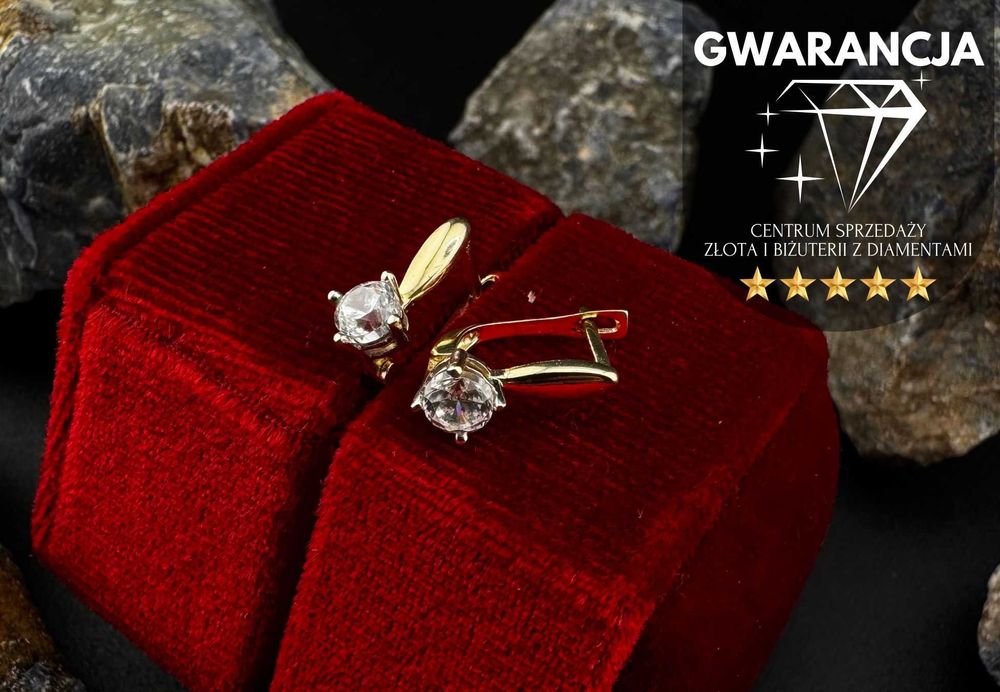 Złote Kolczyki Delikatne | JAK NOWE | 585 | 1.31G (S)