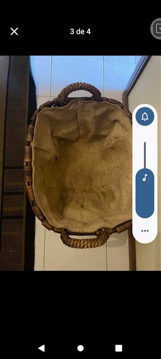 Cesta vime para lenha