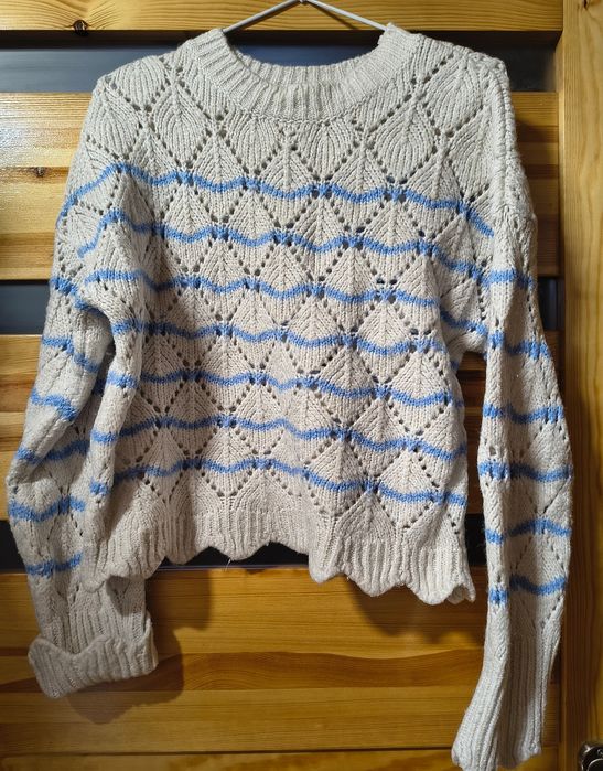 Sweter ażurowy w paski Reserved roz. M (38)