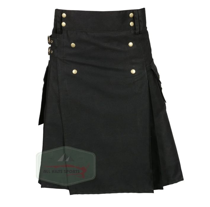Kilty ślubne męskie Active, czarne, 44