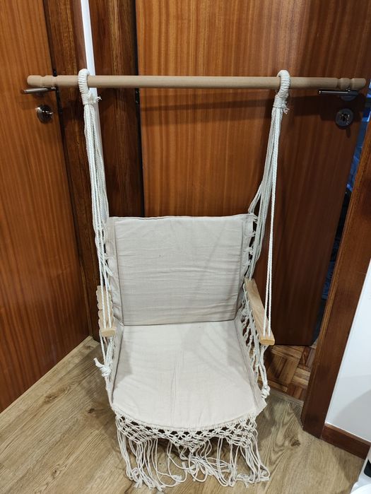 Cadeira Baloiço Macramé Espaço Casa