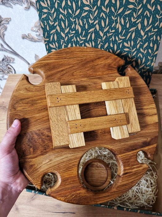 Винний столик масив Дуб