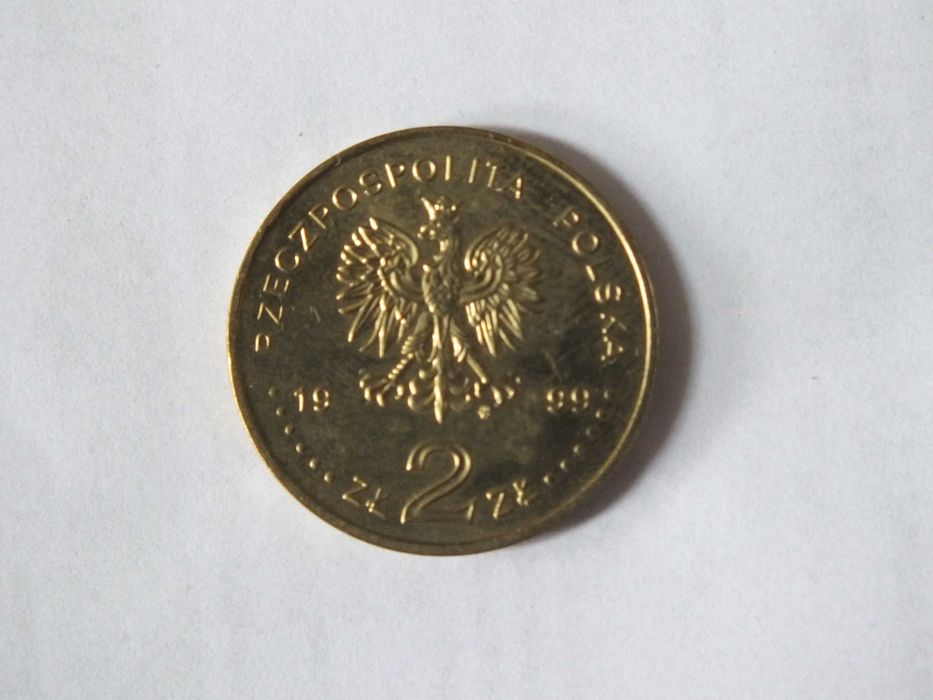 Moneta 2 zł Fryderyk Chopin 1999. Stan BDB