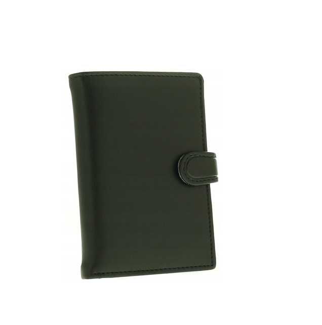 Okładka na dokumenty ze skóry okładka na wizytówki skóra czarna RFID