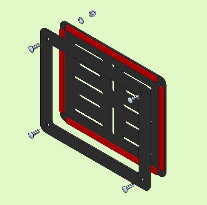 Ramka tablicy rejestracyjnej (inox 3mm, alu3mm)