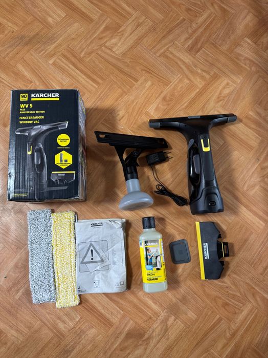 Віконний пилосос karcher wv 5 plus anniversary edition + подовжувачі, та миючий засіб