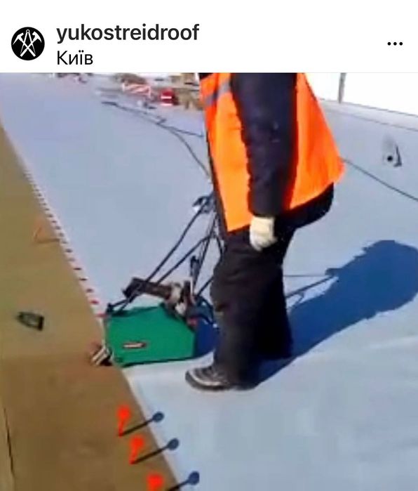 Монтаж ПВХ мембраны. Кровельные работы. Плоская кровля