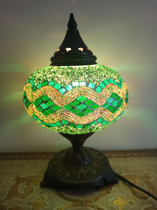 Ręcznie wykonana lampa ,mozaika,Maroko,retro