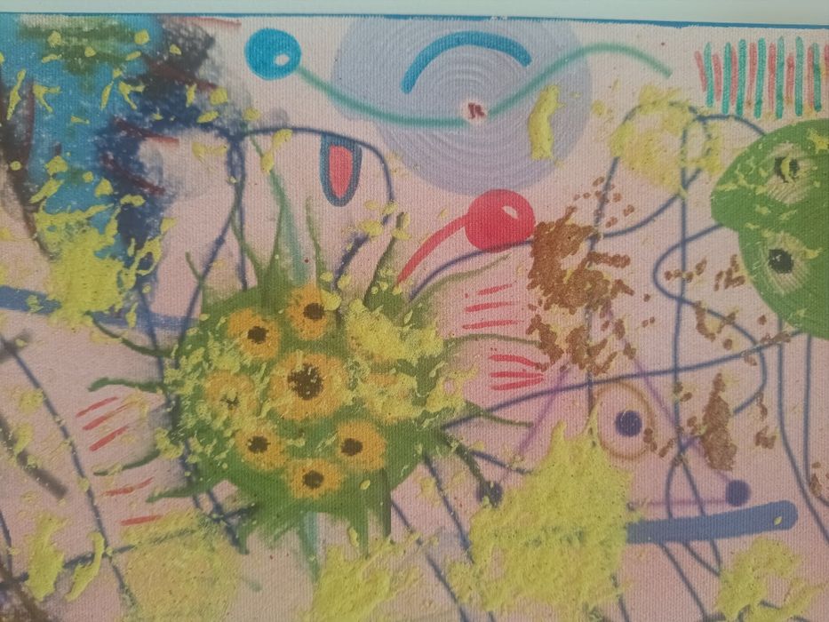 Pintura Abstrata Original: Virus Attack by Parrinha - 2006  (Acrilic on Canvas)