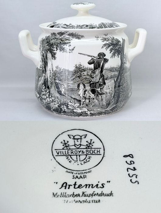 Фарфоровые супницы террены фирмы Villeroy Boch серии Rusticana Wild Rose Burgenland Basket производство Германия
