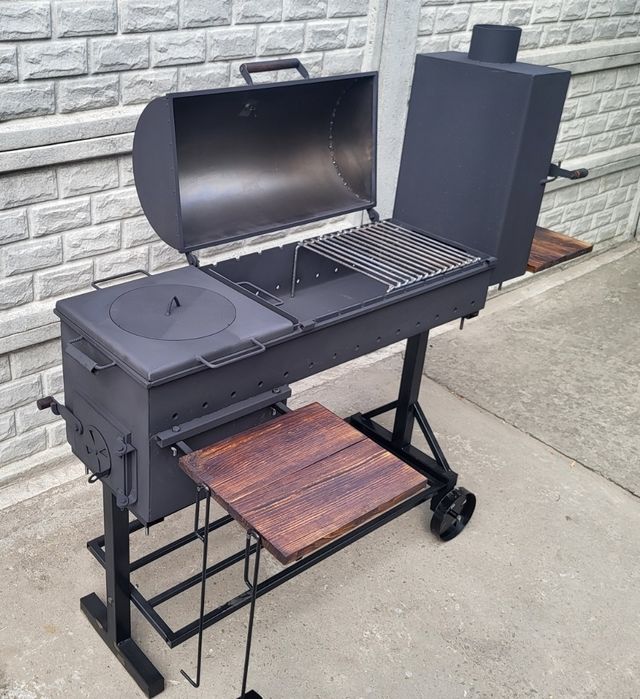 ХИТ! 3/4/5мм! Мангал Барбекю с Коптильней + Печь под Казан