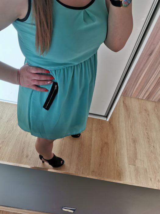 Sukienka miętowa L
