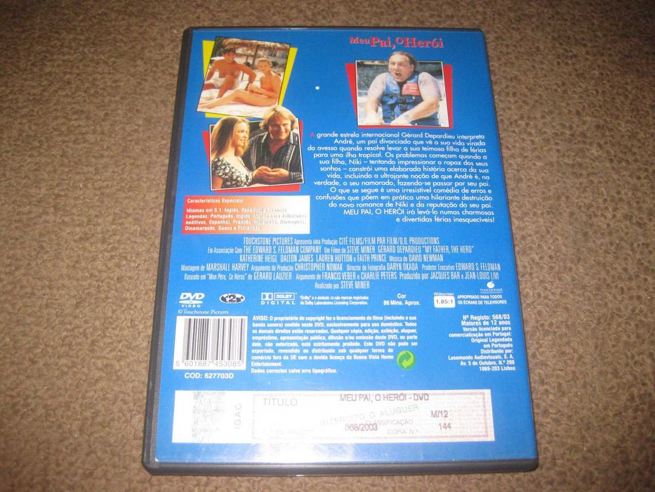 DVD "Meu Pai, O Herói" com Gérard Depardieu/Raro!