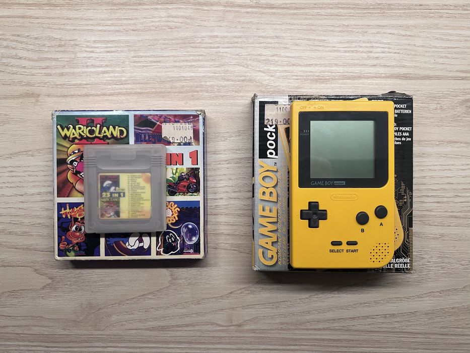 Game Boy Pocket + 23 in 1. Caly zestaw, unikat! - Wysyłka InPost Gratis!