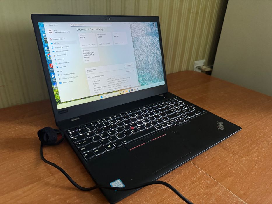 Ноутбук Lenovo T580 core i5 8gen Fulhd IPs