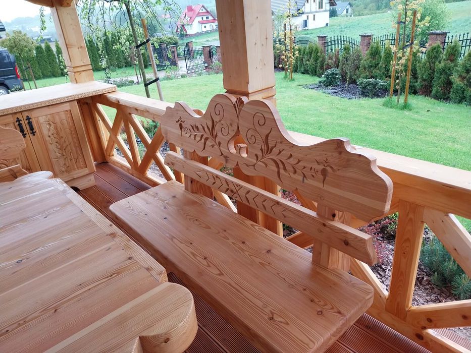 Meble drewniane schody drzwi balustrady