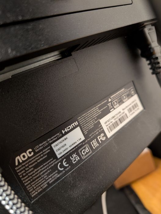 Monitor Gamingowy 27 cali AOC CQ27G2S | 165Hz | 1ms | GWARANCJA 2027