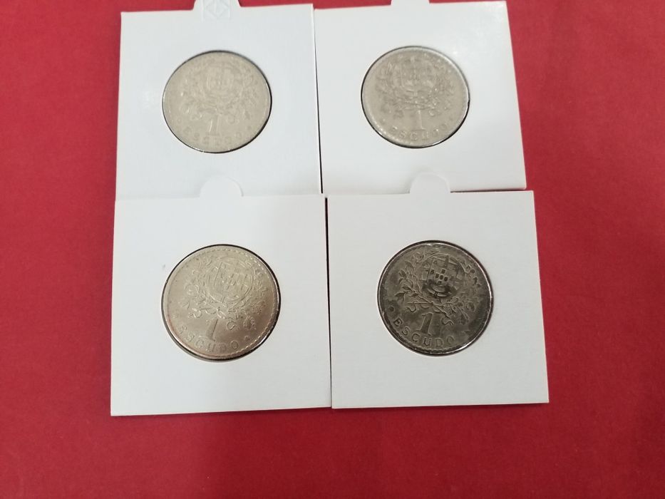 Moedas antigas portuguesas em alpaca,